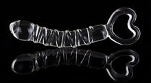 Luxe Glazen Dildo met Handvat, 21 cm Lengte, Spiraalstructuur en Bolvormige Kop - Intense Plezier.
