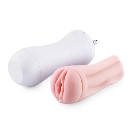 Pocket Pussy voor de QAC Sex Machines realistische Vagina met Vibratie! Zwart