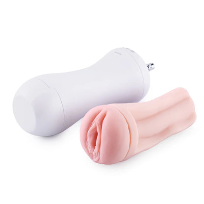 Pocket Pussy voor de QAC Sex Machines realistische Vagina met Vibratie! Zwart