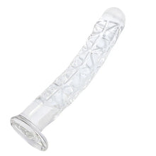 Luxe Glazen Dildo voor Sensuele Stimulatie - 18 cm Grootte, Uniek Geribbeld Ontwerp, Premium Materiaal -.