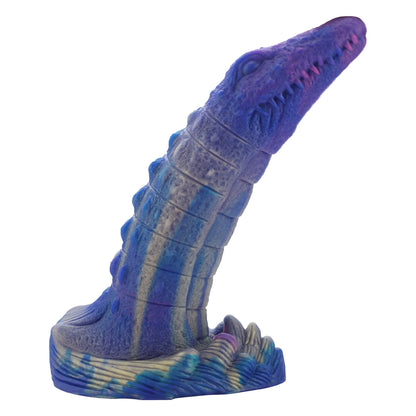 "Wildolo Fantasy Krokodil Dildo 23 cm - Premium Siliconen Zuignap Speeltje voor Intense Stimulatie"