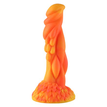 Wildolo Fantasy Zuignap Dildo Oranje 21 cm - Vibrerende Realistische Oranje Dildo voor Handsfree.