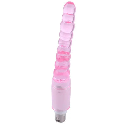 Geribbelde Anale Dildo 3XLR Connector voor Auxfun Basis Seksmachine