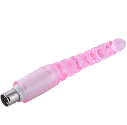 Geribbelde Anale Dildo 3XLR Connector voor Auxfun Basis Seksmachine