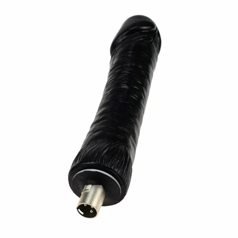 Extra grote zwarte dildo voor de Auxfun Basic Sex Machine 3XLR 24 CM