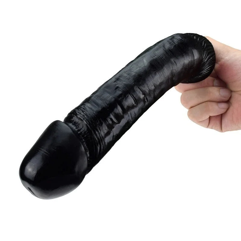 Extra grote zwarte dildo voor de Auxfun Basic Sex Machine 3XLR 24 CM