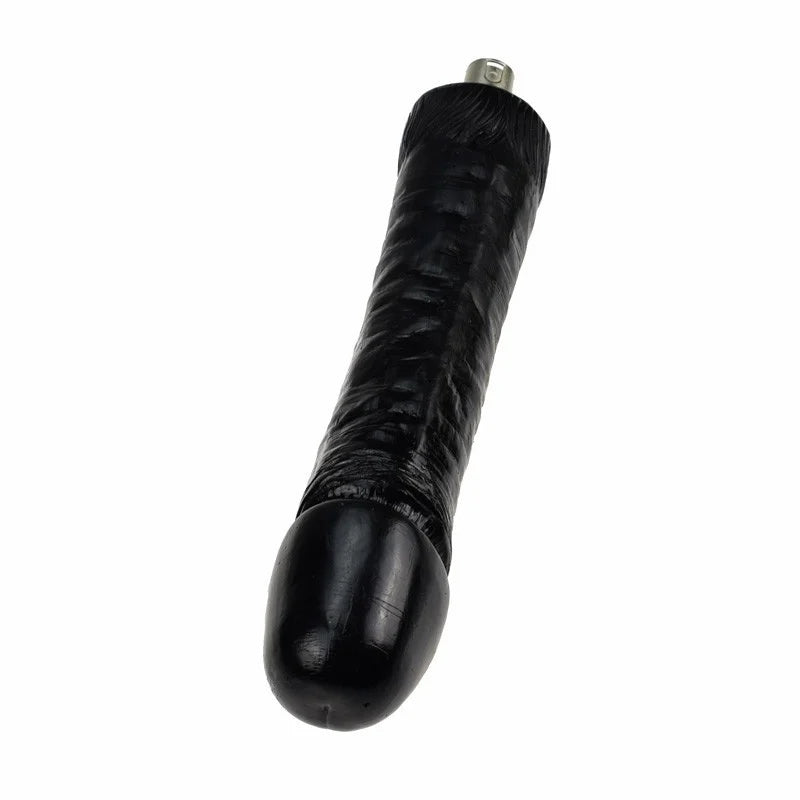 Extra grote zwarte dildo voor de Auxfun Basic Sex Machine 3XLR 24 CM