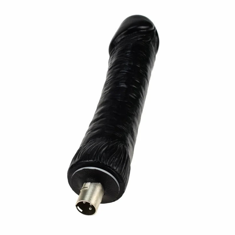 Extra grote zwarte dildo voor de Auxfun Basic Sex Machine 3XLR 24 CM