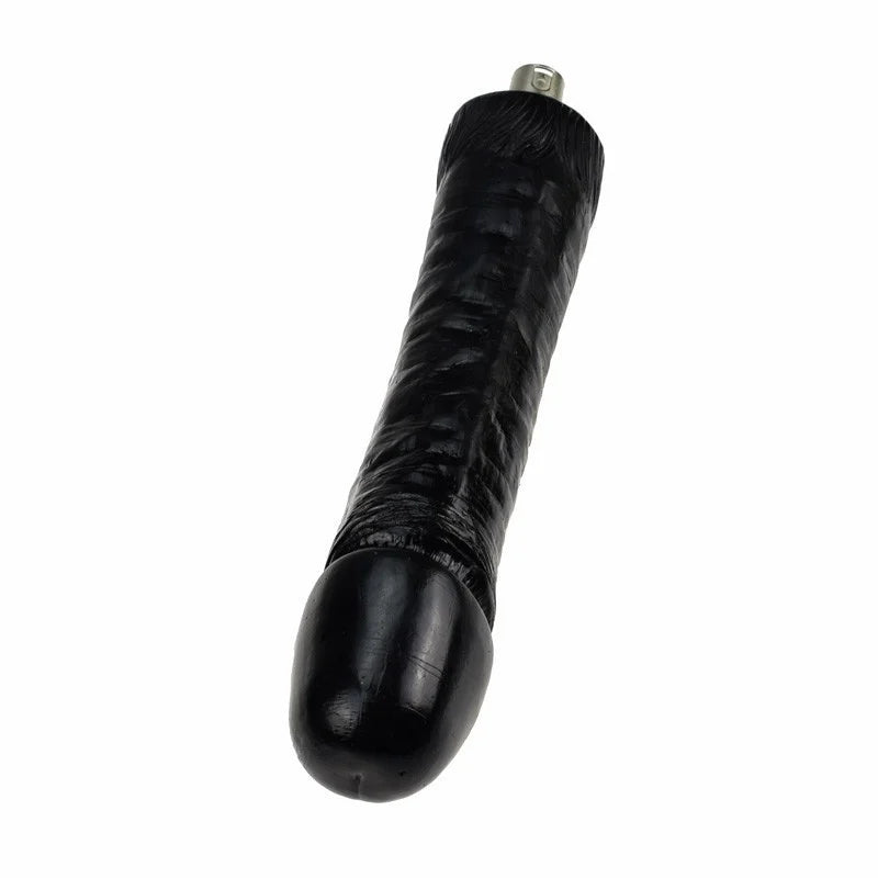 Extra grote zwarte dildo voor de Auxfun Basic Sex Machine 3XLR 24 CM