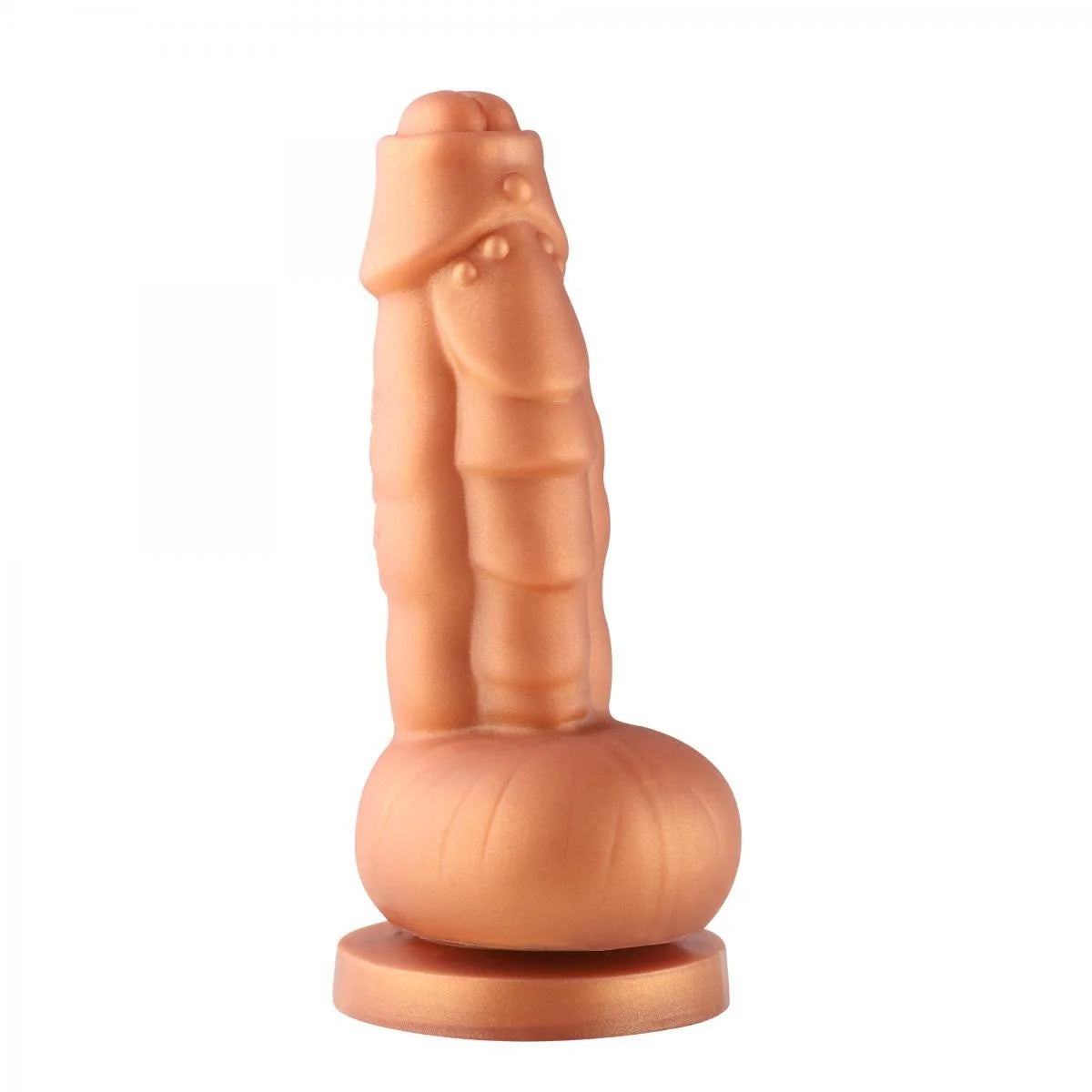 Hippo Fantasy XL Zuignap Dildo 20 cm - Unieke Vorm, Bulten & Rimpels voor Intense Stimulatie