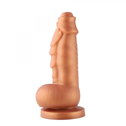 Hippo Fantasy XL Zuignap Dildo 20 cm - Unieke Vorm, Bulten & Rimpels voor Intense Stimulatie