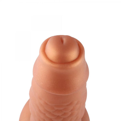 Hippo Fantasy XL Zuignap Dildo 20 cm - Unieke Vorm, Bulten & Rimpels voor Intense Stimulatie
