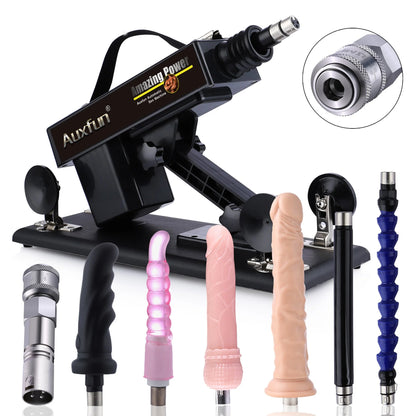 Auxfun® Basis Seksmachine - Pakket Mateo Met Dildo's en Accessoires
