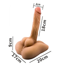 Taboe Speelgoed Realistische Mega Dildo met Anus en Zuignap - 18 cm voor Ultieme Hands-Free.