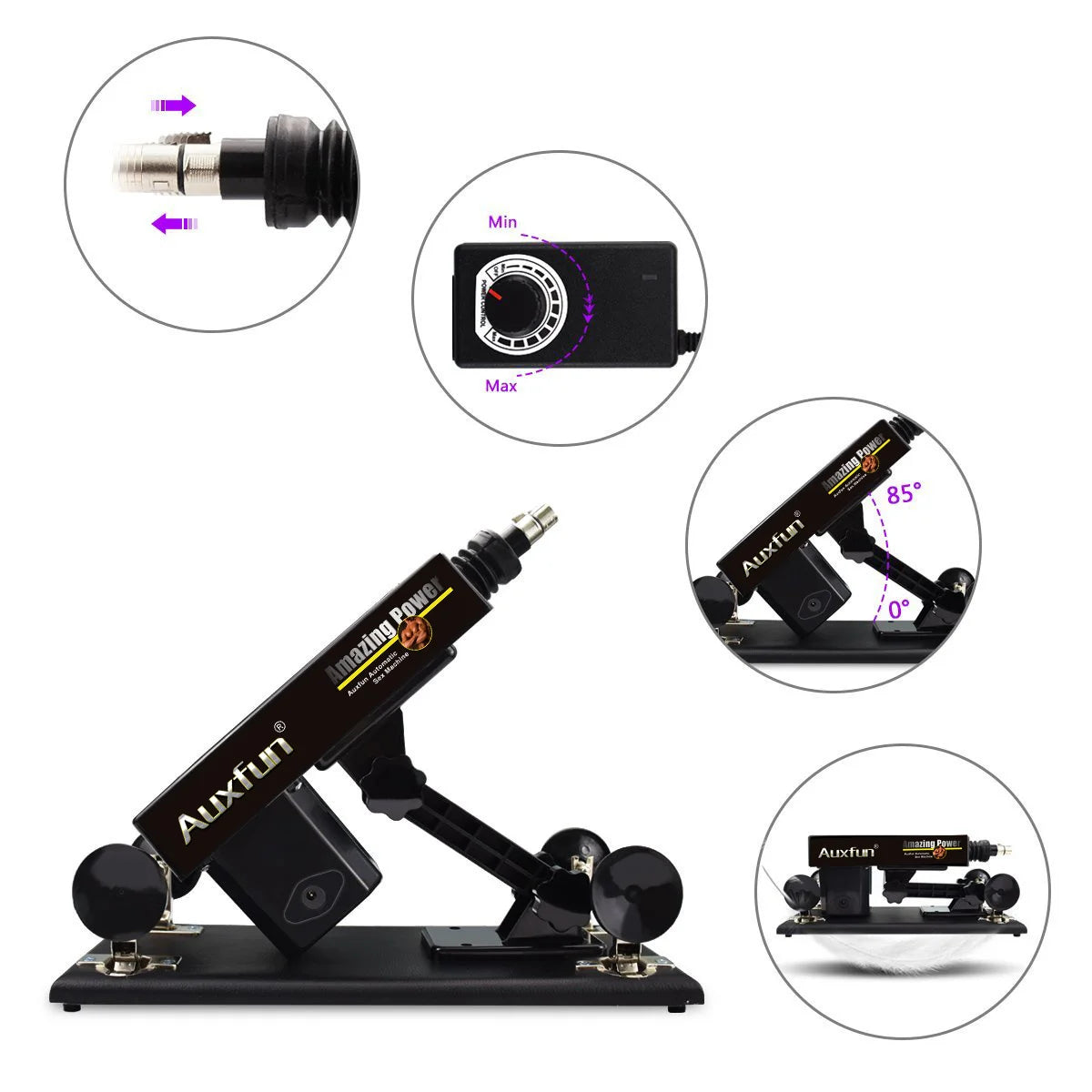 Auxfun® Basis Seksmachine - Pakket Mateo Met Dildo's en Accessoires